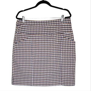 J. Mclaughlin Geometric Houndstooth Skirt Size 14